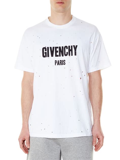 givenchy white and red t shirt|givenchy t shirt size chart.